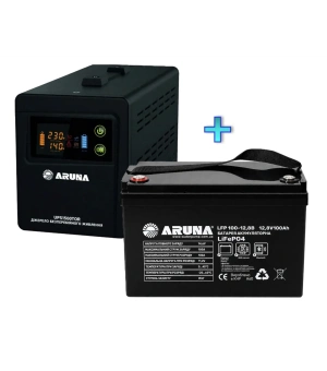 Комплект бесперебойного питания для дома Aruna UPS 1500TOR и LFP100-12B