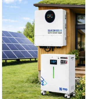 Комплект резервного живлення 6 кВт ARUNA (інвертор SOLAR COM 6000/48 та акумулятор 48200 N-PRO)