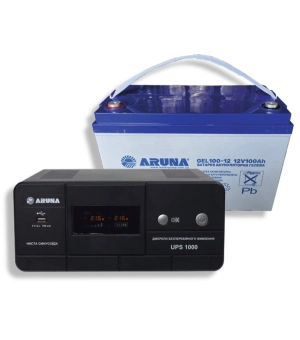 Комплект резервного живлення для котла ARUNA UPS 1000 та GEL 100-12