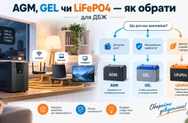 Який акумулятор краще для ДБЖ: AGM, GEL чи LiFePO4 — як правильно обрати