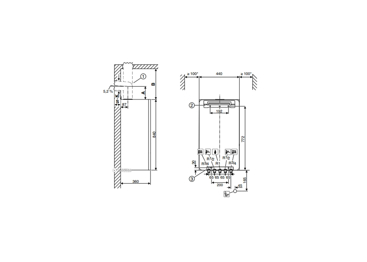Фото 2 - Котел газовый конденсационный Bosch GC7000iW 35 PB 23