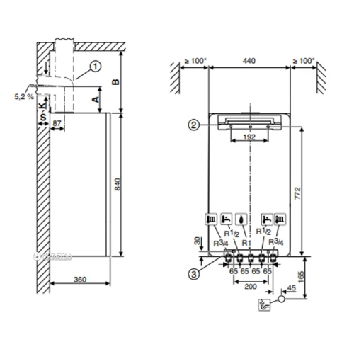 Фото 2 - Котел газовый конденсационный Bosch GC7000iW 35 PB 23