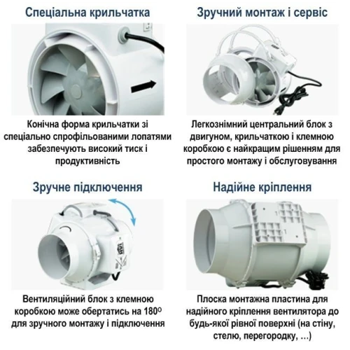 Фото 4 - Канальный вентилятор Вентс ТТ 160 Т с таймером отключения