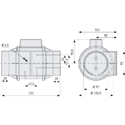 Фото 2 - Витяжний вентилятор Soler & Palau TD 160/100 N SILENT