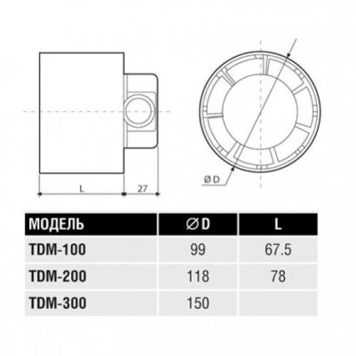 Фото 3 - Канальний вентилятор Soler & Palau TDM 100 Z