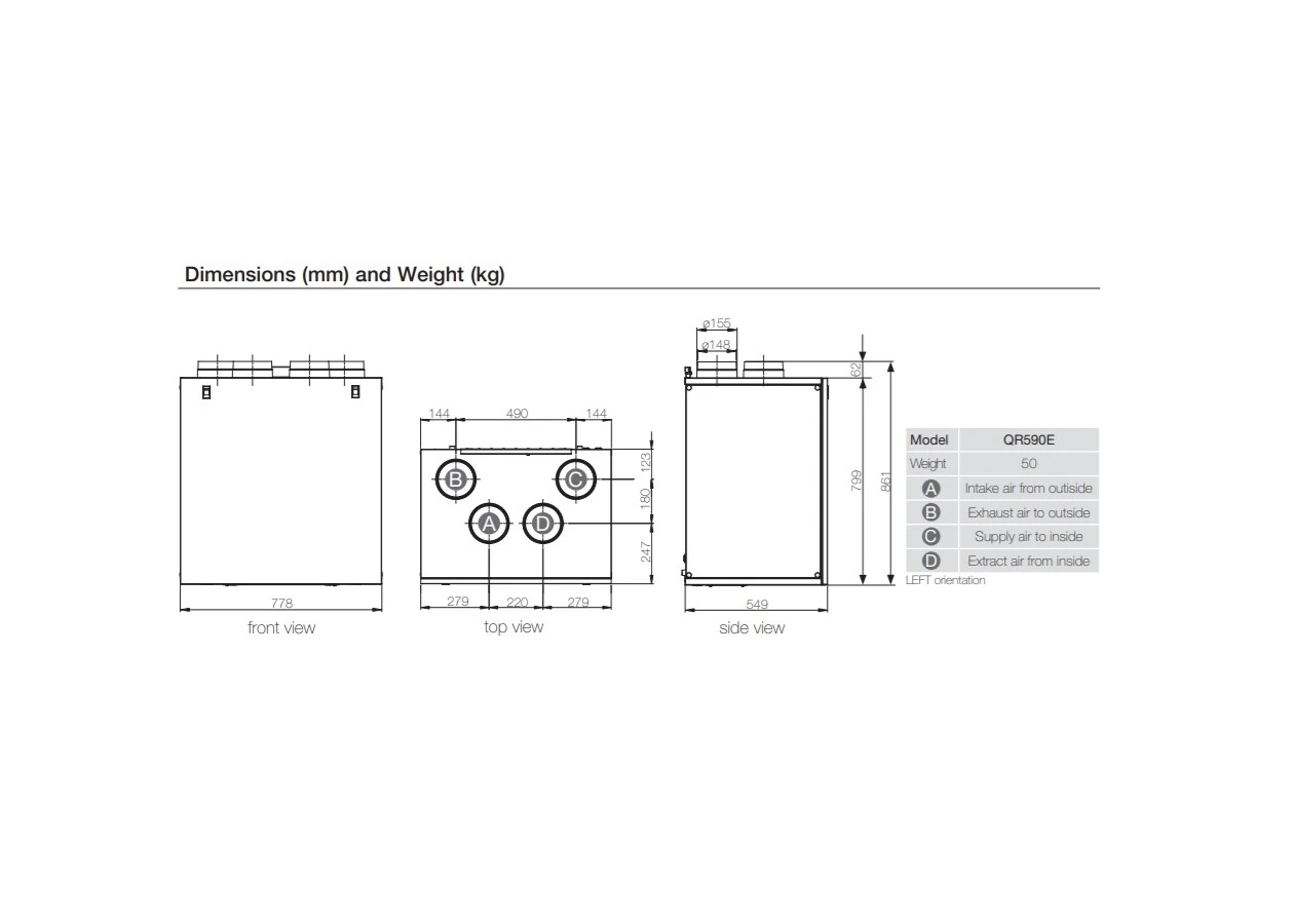 Фото 2 - Припливно-витяжна установка Aerauliqa QR590E