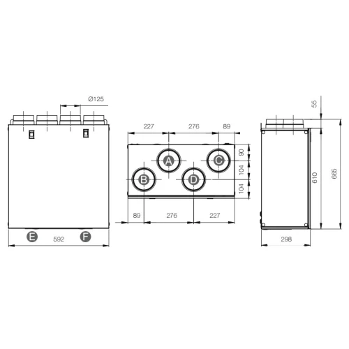 Фото 2 - Припливно-витяжна установка Aerauliqa QR280E