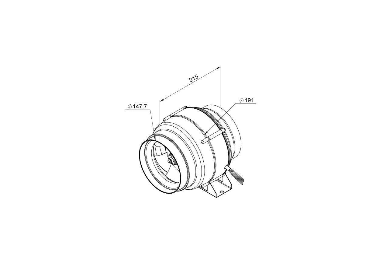 Фото 2 - Ruck EL 150L E2M 01 – канальный бытовой вентилятор
