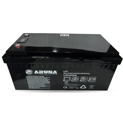 Аккумуляторная батарея ARUNA LFP 100-12,8BD (1280Wh, BMS, LCD) с Bluetooth и дисплеем
