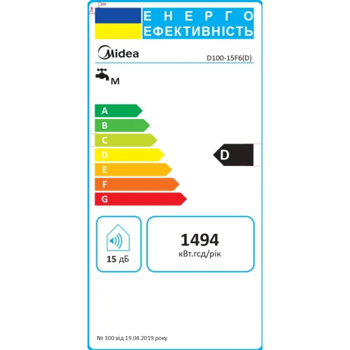 Фото 8 - Водонагрівач MIDEA D100-15F6(D)