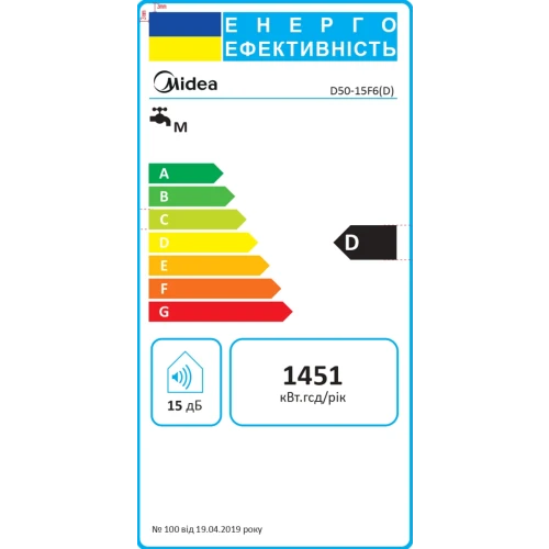 Фото 8 - Водонагрівач MIDEA D50-15F6(D)