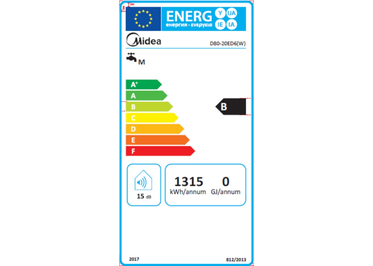 Фото 6 - Водонагрівач MIDEA PRIME Wi-Fi  D80-20ED6 (W)