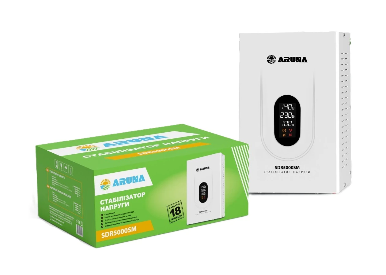 Фото 2 - Стабилизатор напряжения ARUNA SDR 5000 SM