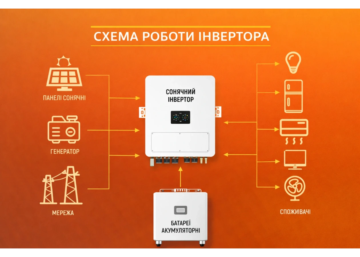 Фото 5 - Гібридний інвертор ARUNA Solar FGI S5000/24 (5kW, 24V, 160А, Wi-Fi)