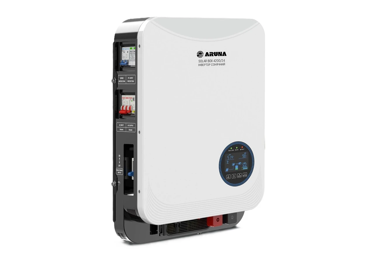 Фото 1 - Гібридний інвертор ARUNA Solar BOX 4200/24 (4200W, 24V, 100A, Wi-FI)
