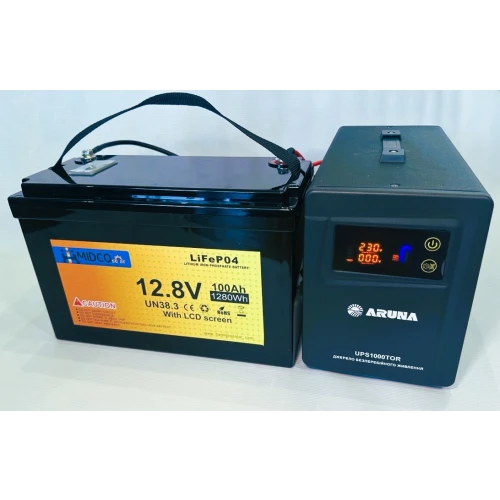 Фото 2 - Комплект резервного живлення для квартири ARUNA UPS 1000TOR та акумулятор MIDCO Solar LiFePO4 100-12